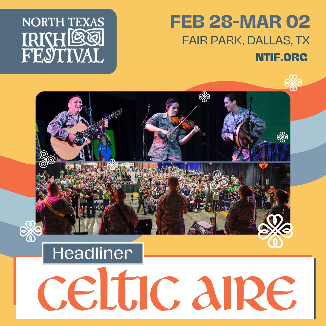 NTIF_scma's tweet photo. 🍀🇺🇸 We're honored to host Celtic Aire, the premier Celtic and folk ensemble of the United States Air Force! Their performances are a blend of tradition and excellence. Feel the pride and passion! #NTIF25 #IrishFestival @AFBands1 https://t.co/ZCQkxgfgpj