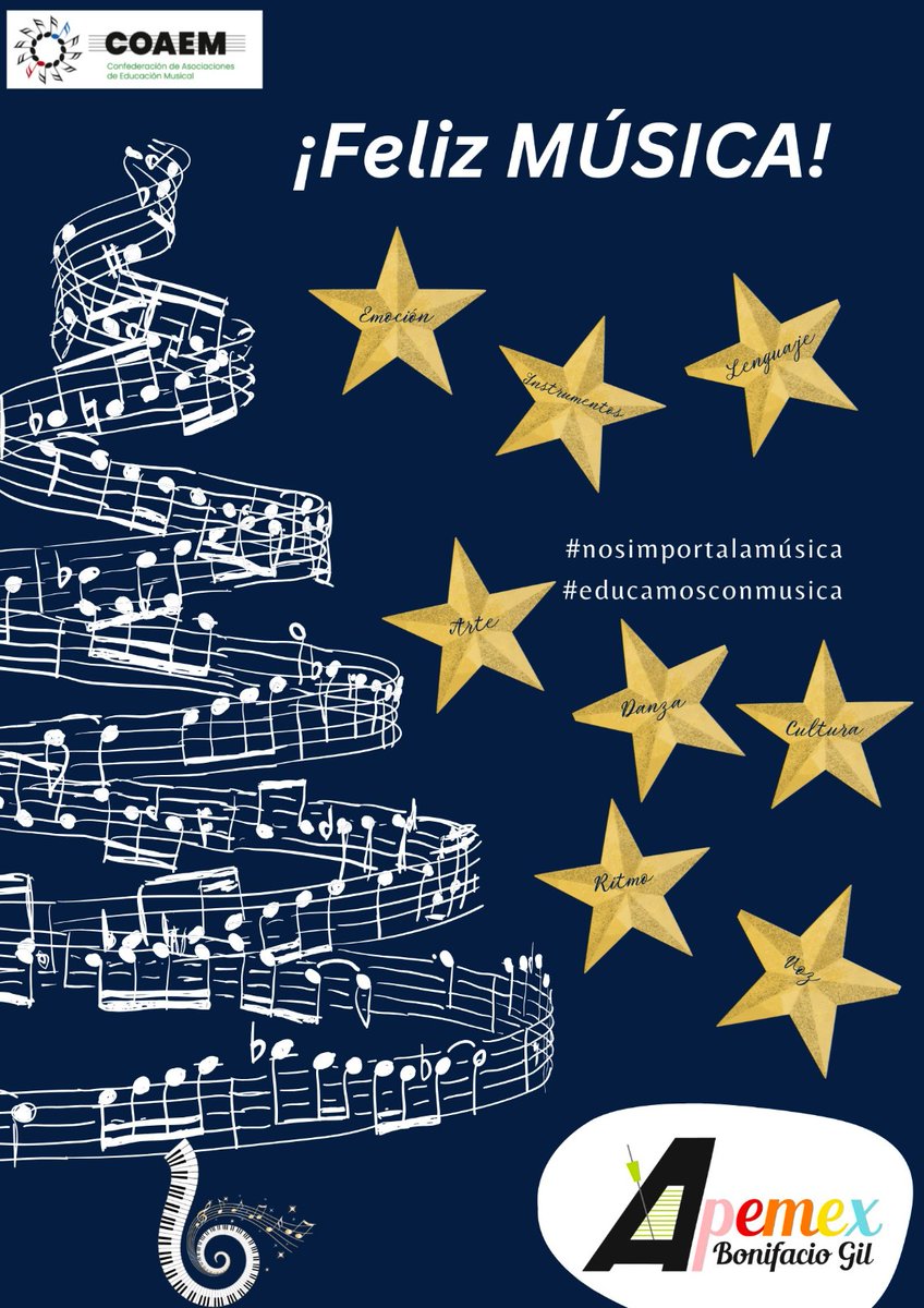 🎶FELIZ NAVIDAD 🎶

NUESTROS MEJORES DESEOS para estos días de familia, de amigos y dice todo...¡DE MUCHA MÚSICA!

#nosimportalamúsica #educamosconmúsica