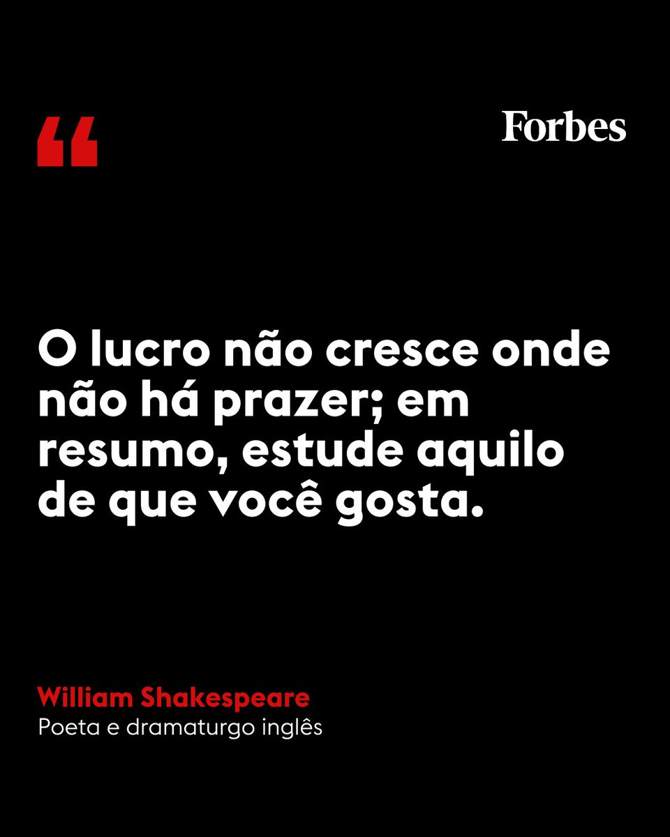William Shakespeare (1564 - 1616) foi um dramaturgo e poeta inglês, considerado o maior escritor da literatura inglesa, autor de peças imortais como Romeu e Julieta e Hamlet.

#WilliamShakespeare #Lucro #Sucesso #Objetivo #FraseDoDia #ForbesBr