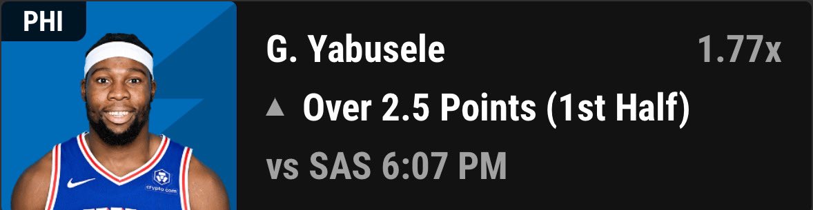 ThaGameWarden9's tweet image. Trying a different avenue today.. I haven’t seen this prop anywhere else..

This is a 💎 type of prop, wit crazy value..

Yabusele has been killin this line all season..
 
Has covered this line 23/26 gms this season.. 
 
Sign up for  @BoomFantasy using my referral link:
I just