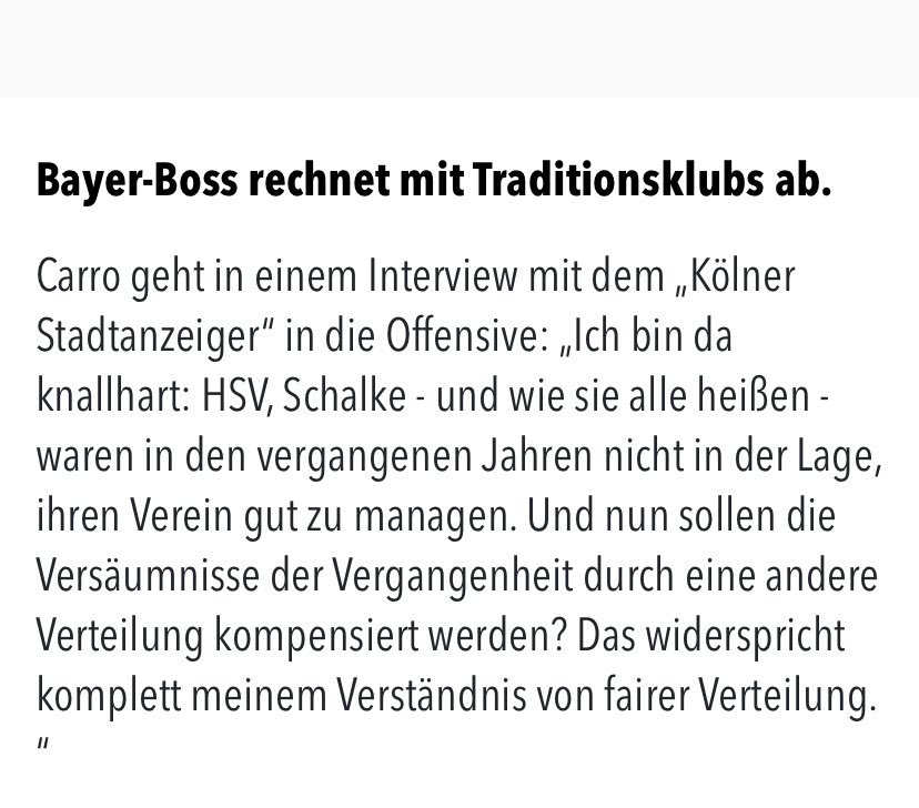 Nein junge, es geht einfach nur darum, dass ein größerer Teil der TV Gelder auch an die Vereine ausgeschüttet wird, die unabhängig der Liga Platzierung Quoten machen &amp; durch verkaufte Abos bei Sky / DAZN dafür sorgen, dass der Topf für ALLE größer wird 

Was ist daran so schwer