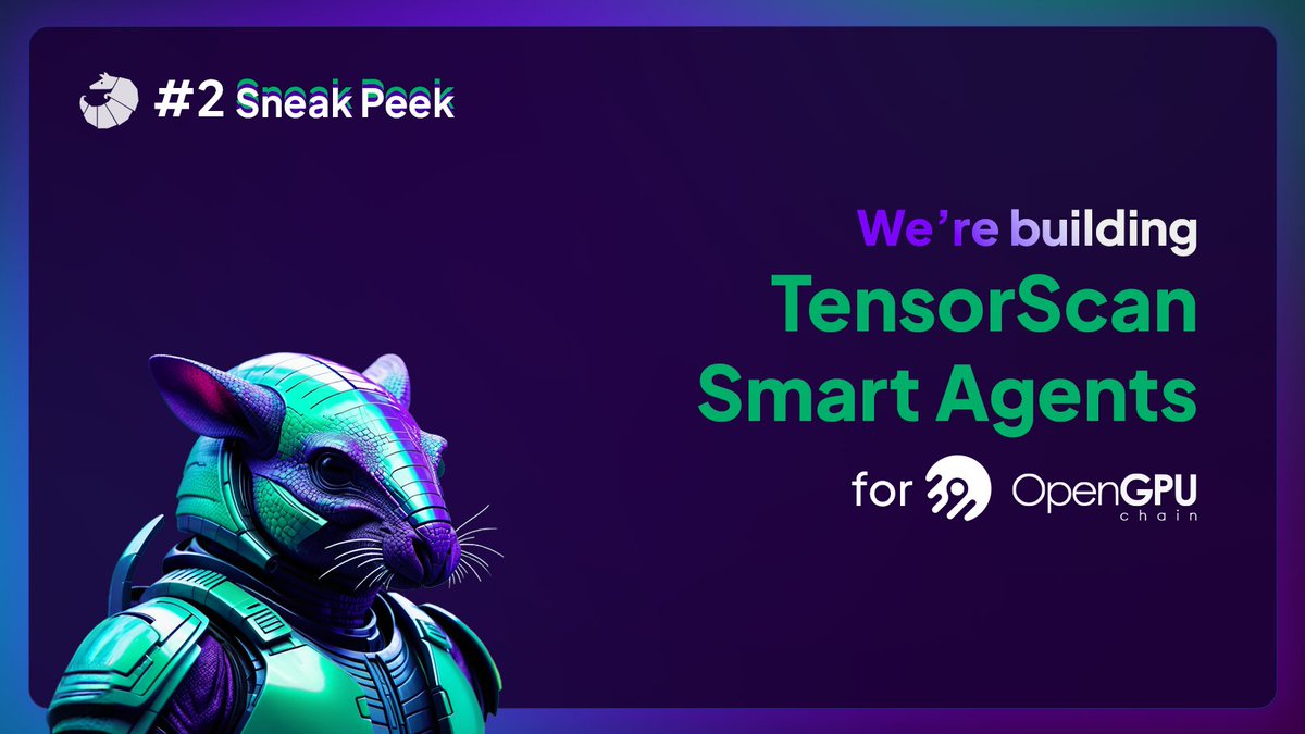 TensorScan AI (@tensorscanai) on Twitter photo The Future of Decentralized AI is Here with TensorScan AI ๐ค
Weโre building TensorScan Smart Agents to power the <a href="/openGPUnetwork/">OpenGPU Network</a> AI Agent Marketplace on the Provider App
These agents will revolutionize decentralized AI with unmatched precision, innovation, and adaptability.
๐ The Future of Decentralized AI is Here with TensorScan AI ๐ค
Weโre building TensorScan Smart Agents to power the <a href="/openGPUnetwork/">OpenGPU Network</a> AI Agent Marketplace on the Provider App
These agents will revolutionize decentralized AI with unmatched precision, innovation, and adaptability.
๐