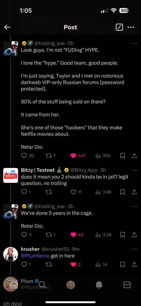 Plum tweet media