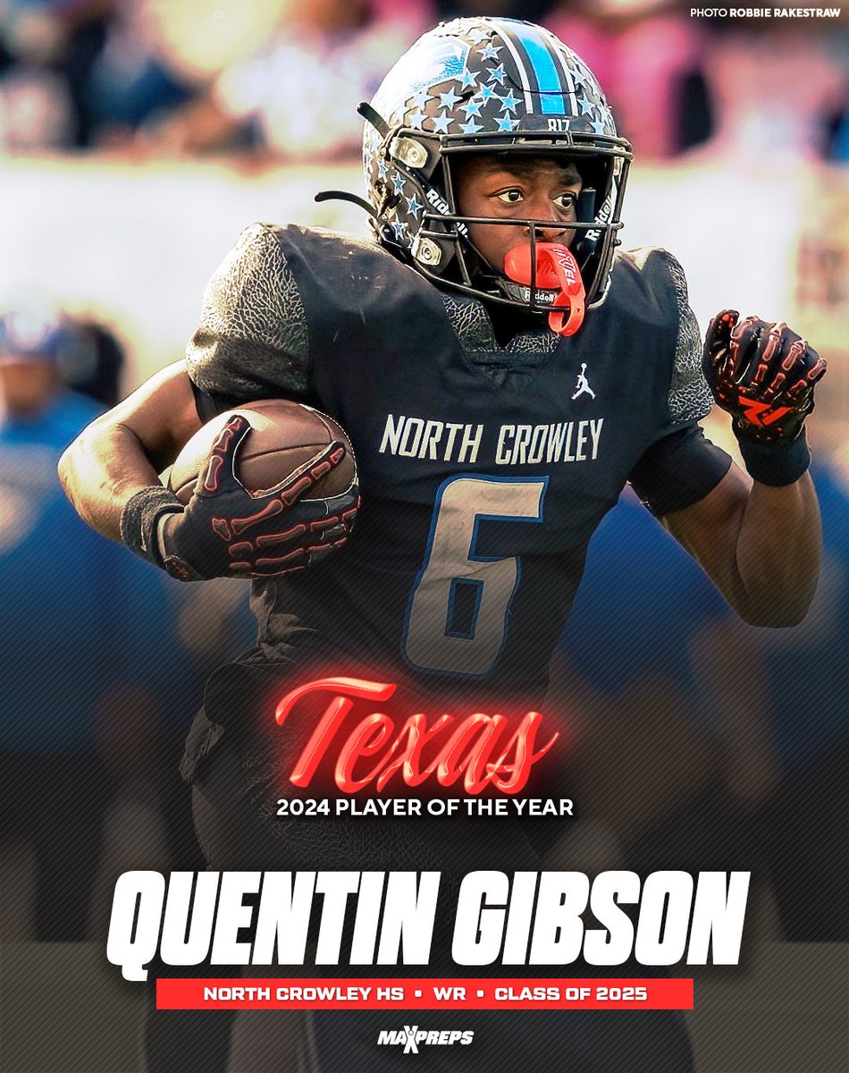 MaxPreps (@maxpreps) on Twitter photo Quentin Gibson named 2024 MaxPreps Texas High School Football Player of the Year๐๐
Full storyโฌ๏ธ
maxpreps.com/news/zUmn1A2Odโฆ Quentin Gibson named 2024 MaxPreps Texas High School Football Player of the Year๐๐
Full storyโฌ๏ธ
maxpreps.com/news/zUmn1A2Odโฆ