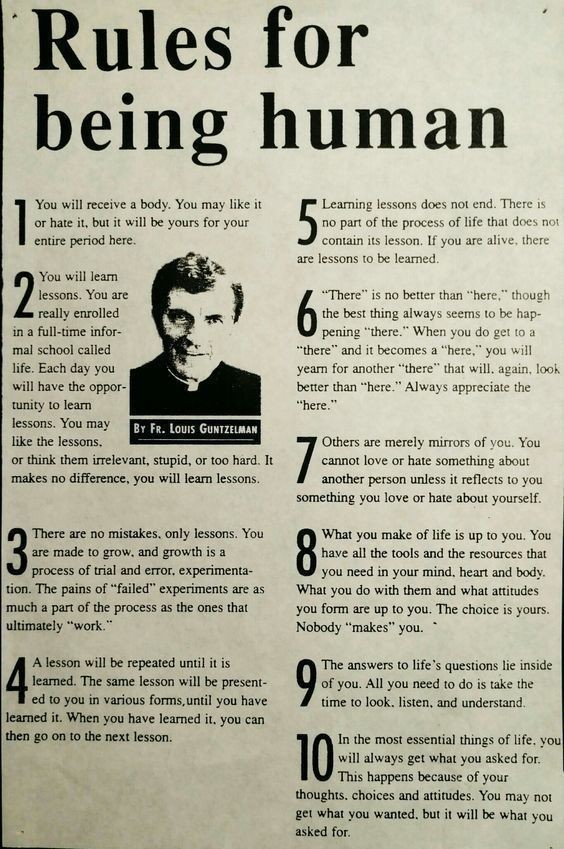 vintagestuff4's tweet photo. Rules for being human https://t.co/ajGk6yT2DM