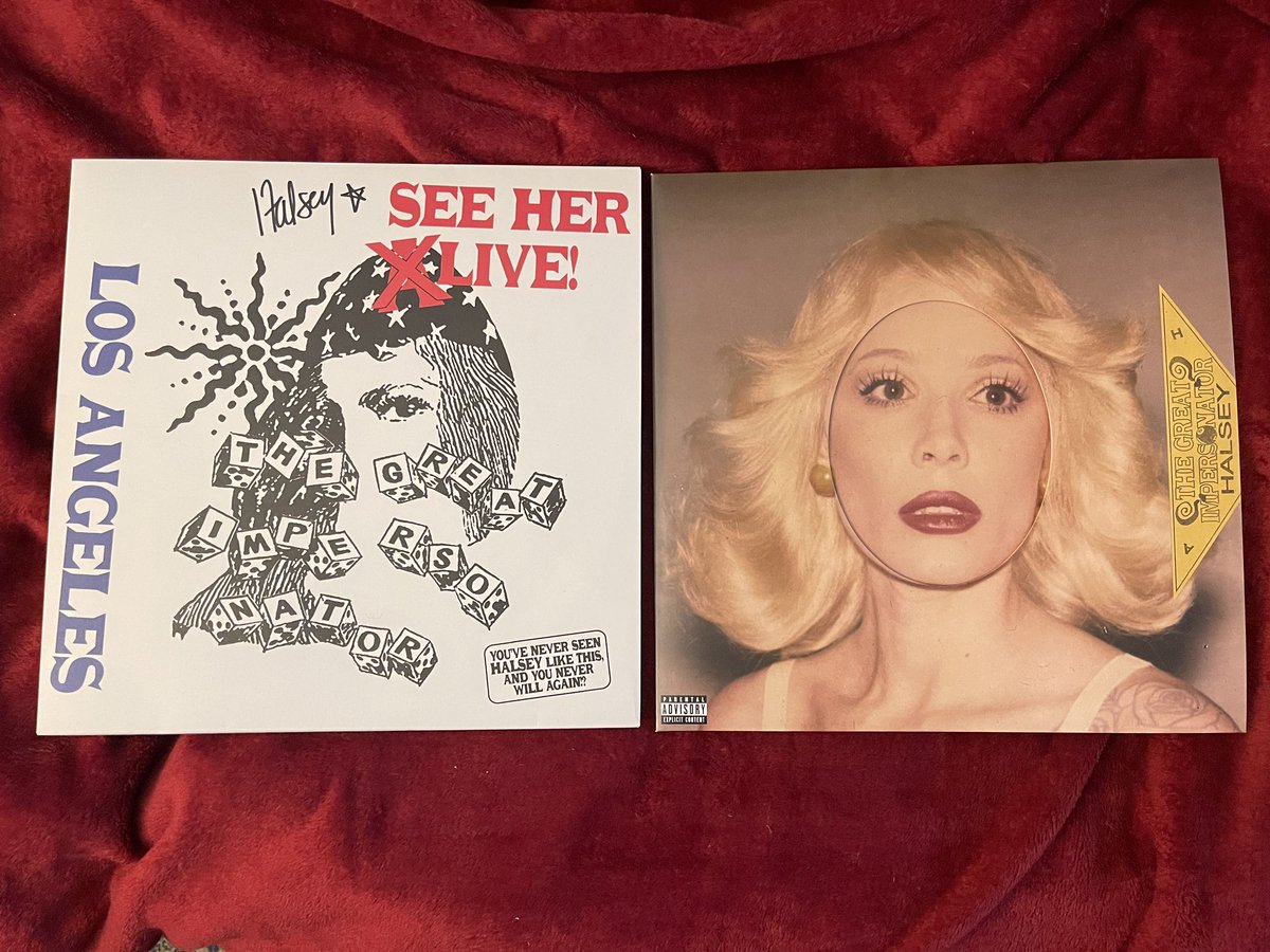 AnnaBananaIsMe's tweet photo. @alejandrosvinyl #24DaysOfVinyl 
 I’ve been waiting to share this, one of the best nights of my life
Halsey: The Great Impersonator https://t.co/V53YLcj4wX
