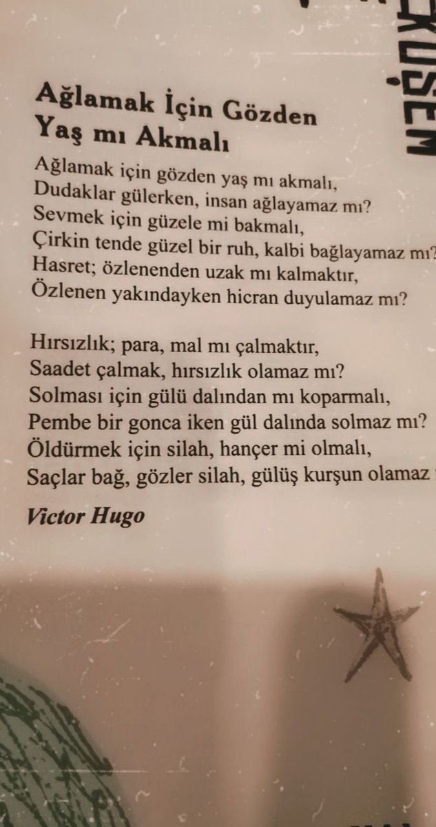En sevdiğim şiir ☺️ 
Ya sizin ?
