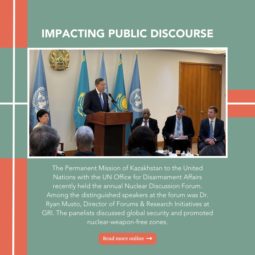 William & Mary Global Research Institute (@global_wm) on Twitter photo Proud to see our very own <a href="/RyanAMusto/">Ryan A. Musto</a> contribute his expertise as a speaker at the recent Nuclear Discussion Forum. His insights continue to shape global conversations. 🌎 Read about the forum here: ow.ly/M9lk50UviyJ. Proud to see our very own <a href="/RyanAMusto/">Ryan A. Musto</a> contribute his expertise as a speaker at the recent Nuclear Discussion Forum. His insights continue to shape global conversations. 🌎 Read about the forum here: ow.ly/M9lk50UviyJ.