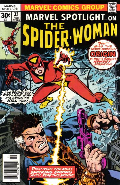RobertMnard4's tweet photo. On November 9, 1976, Archie Goodwin, Sal Buscema and Jim Mooney introduced the first Spider-Woman, Jessica Drew, in issue 32 of Marvel Spotlight. It is collected in the first volume of the Marvel Masterworks: Spider-Woman hardcover. #Marvel #SpiderWoman https://t.co/enHt2GrkxR