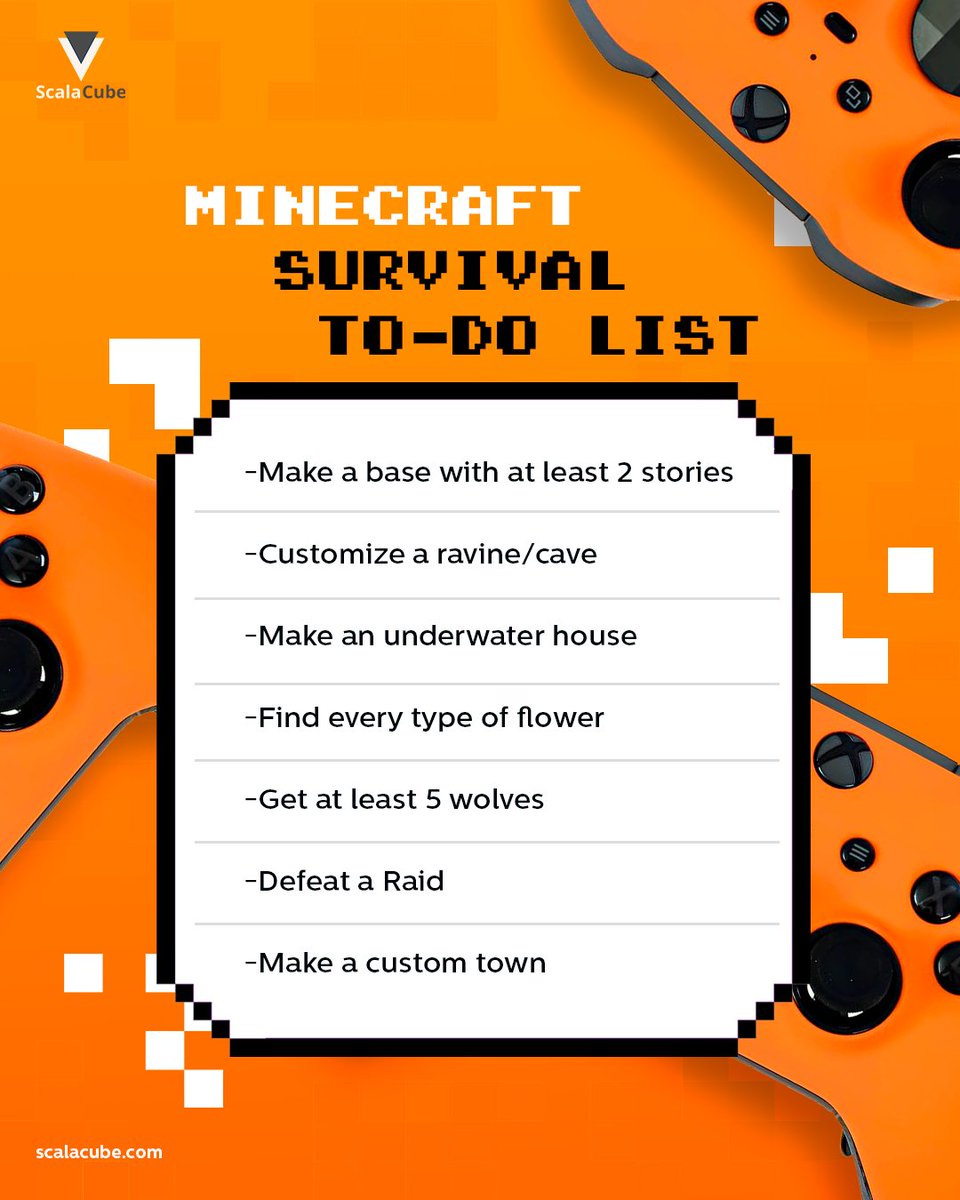 ScalaCube's tweet image. Whatever you do, survive!
We created a complete list of things you must follow to stay safe while having fun in Minecraft. Make sure to stick to it to go further.
You're welcome. 🤪
#scalacube #webhostingcompany #webhostingprovider #valheim #survivalgame #serverroom…
