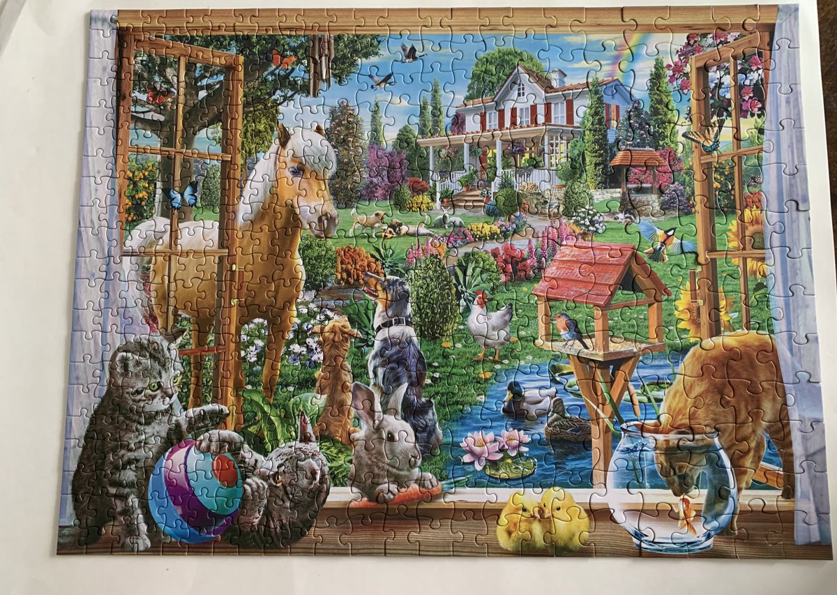 My grandma finished her puzzle today and wants me to share it!

“They might want to buy it and hang it in their room” 🖼️ 🧩

Here it is in all its glory! Hope it makes you smile!