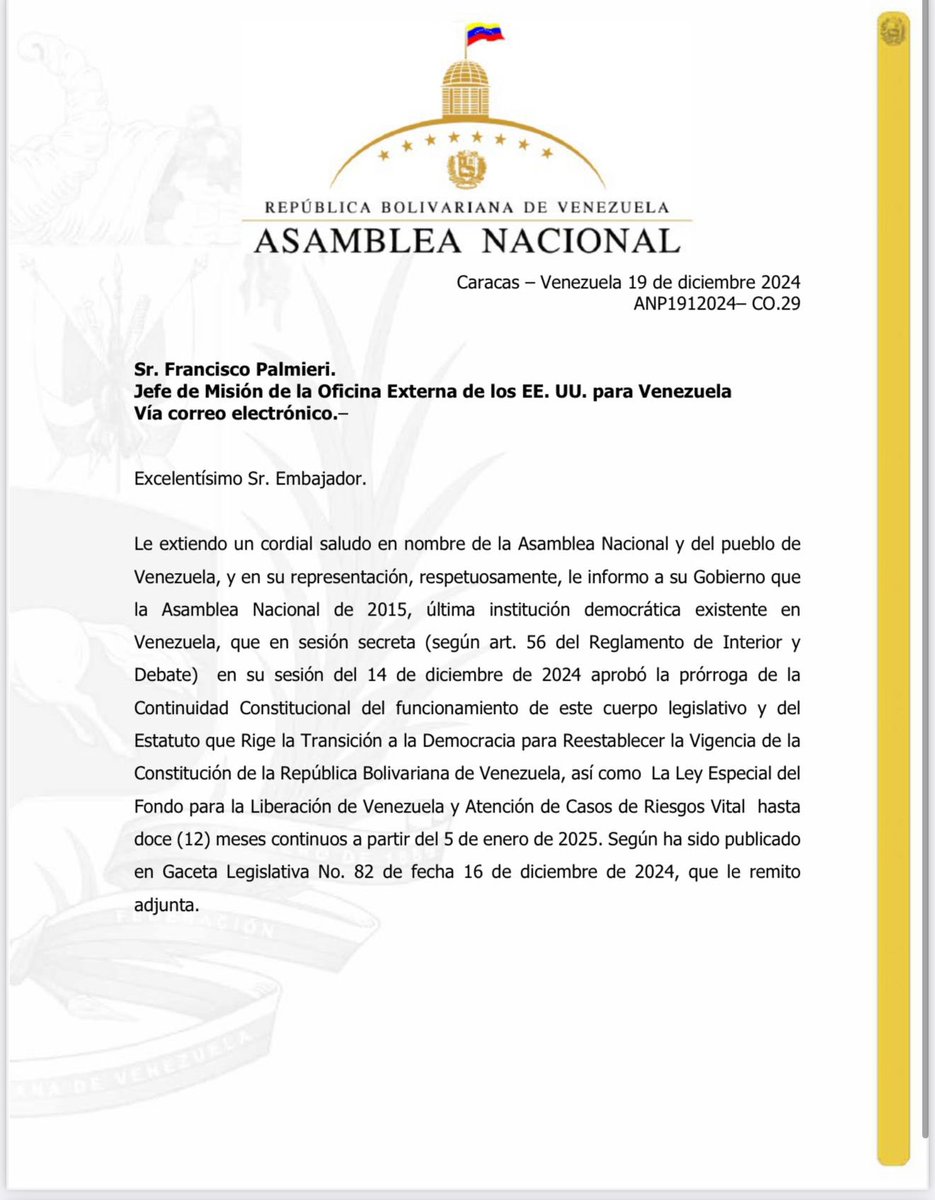 AlbertoRodNews's tweet image. ÚLTIMA HORA | AN-2015 aprobó nueva extensión de su mandato: no se cumplió con el quórum y con oposición pública de AD y UNT bit.ly/4gkxT9L