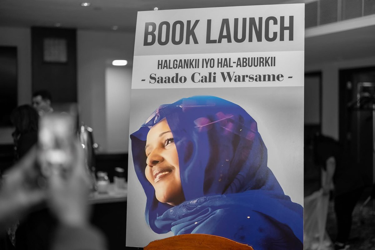 dhoorebbc's tweet photo. A book that chronicles the life and career of the renowned Somali songstress, the late Sado Ali Warsame, was launched in #London, #UK. Sado was an iconic figure in Somali music and one of the greatest female singers of her time. She was among the top stars in the national band, Waabari. Sado also became a member of Somalia’s Federal Parliament, and she was tragically killed in #Mogadishu in July 2014 by #Alshabab militants.