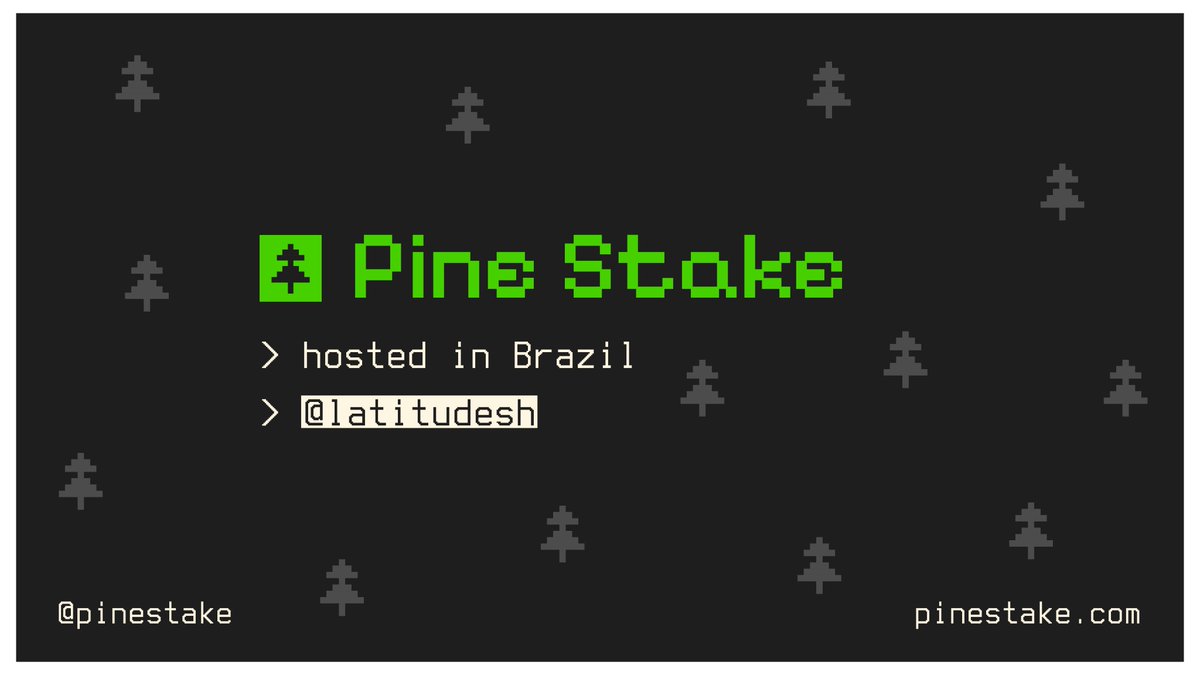 Pine Stake 🌲 (@pinestake) on Twitter photo 🇺🇸 Introducing Pine Stake: a validator hosted in Brazil using <a href="/latitudesh/">Latitude.sh</a>, dedicated to strengthening Solana's decentralization and onboarding users.
🇧🇷 Apresentamos o Pine Stake: um validador hospedado no Brasil via <a href="/latitudesh/">Latitude.sh</a>, dedicado a fortalecer a descentralização da 🇺🇸 Introducing Pine Stake: a validator hosted in Brazil using <a href="/latitudesh/">Latitude.sh</a>, dedicated to strengthening Solana's decentralization and onboarding users.
🇧🇷 Apresentamos o Pine Stake: um validador hospedado no Brasil via <a href="/latitudesh/">Latitude.sh</a>, dedicado a fortalecer a descentralização da