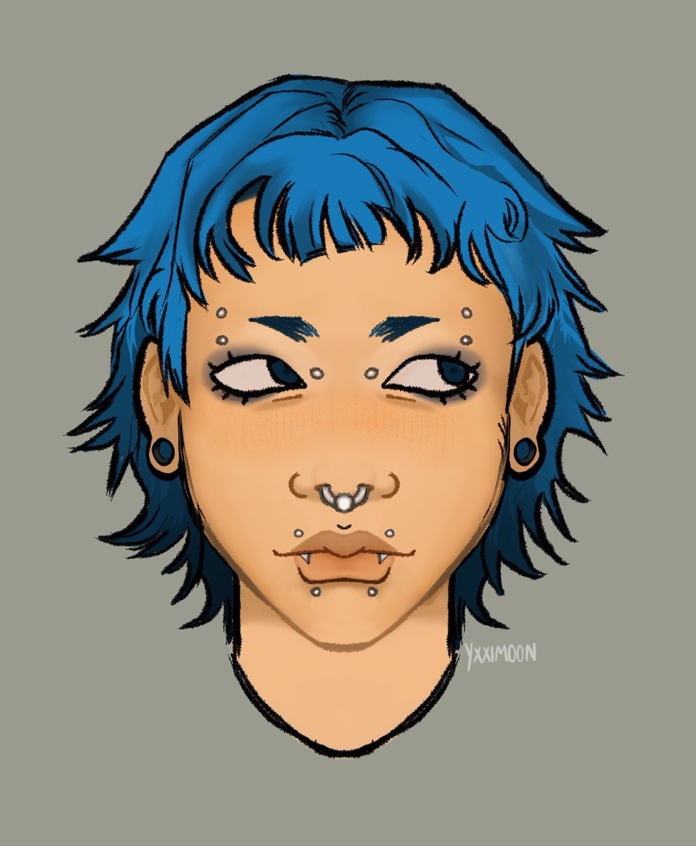 Laurel Eddsworld Face HC !! 💙
They/She Punk creature 
#eddsworld #fanart #eddsworldfanart