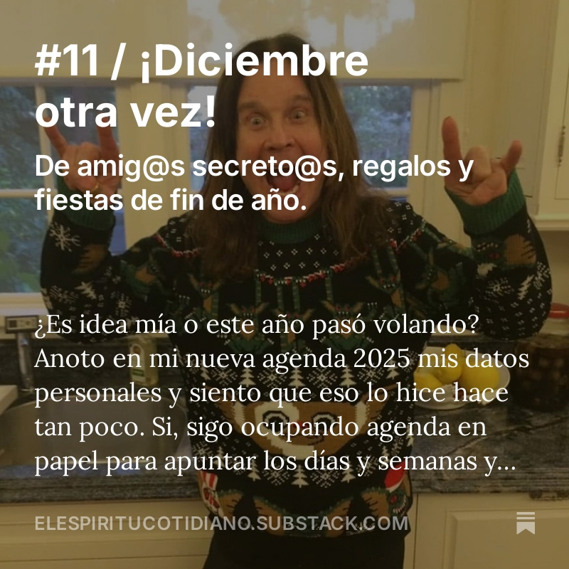 Dejo por acá el número 11 de mi boletín "El espíritu cotidiano"📮elespiritucotidiano.substack.com/p/11-diciembre…

Suscríbete y recíbelo gratis en tu correo electrónico 📨  ¡Nos leemos de vez en cuando! 📫✨

#elespíritucotidiano #boletín #newsletter
