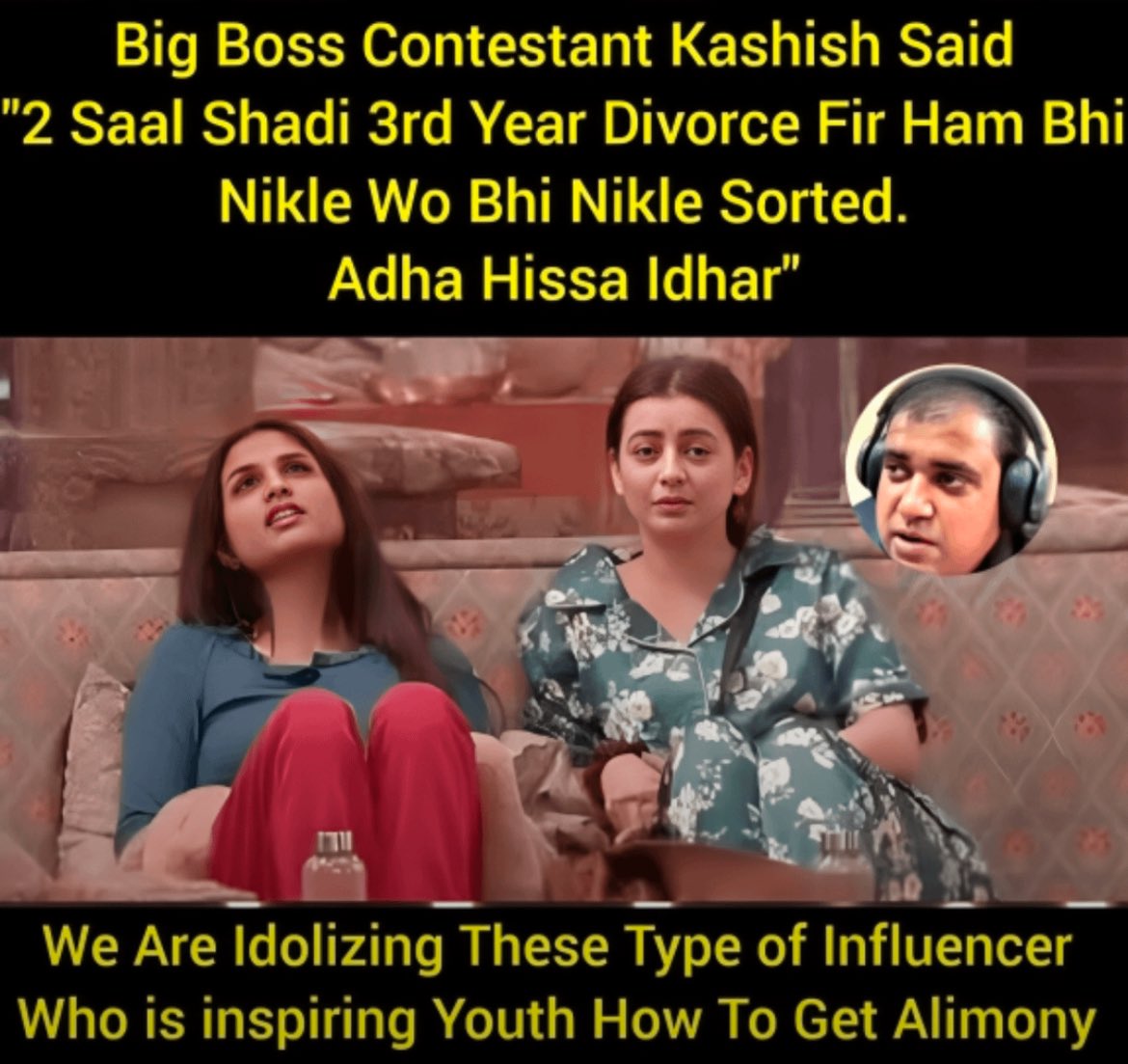 sanatani_haqse's tweet photo. This clip clearly shows that it is Kashish Kapoor who is forcing herself desperately to Avinash Mishra &amp; when she got rejected by him in previous week nomination task so riled up &amp; now falsely accusing &amp; character assassinate him

SHAME ON KASHISH https://t.co/UwrYeyagNB