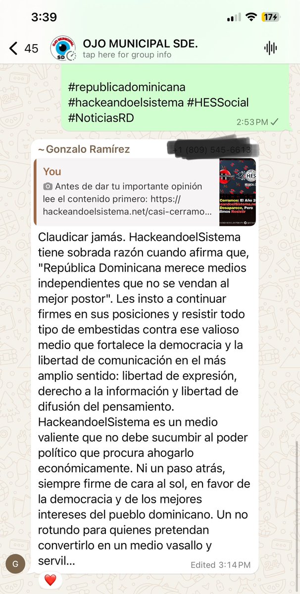 SenaSistema's tweet photo. Gracias
#RepublicaDominicana #noticiasRD #hackeandoelsistema #hessocial #santodomingoeste #RedesSociales https://t.co/vTCMf6ORq6