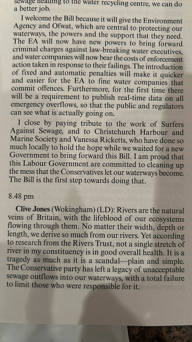 Wonderful to see Christchurch Harbour and Marine Society officially recorded in Hansard. Thanks to <a href="/TomHayesBmouth/">Tom Hayes MP</a> for paying tribute to the work they do in drawing attention to the pollution of the harbour and its waterways. <a href="/RiverActionUK/">RiverActionUK</a> <a href="/watsonchas/">charles watson</a>