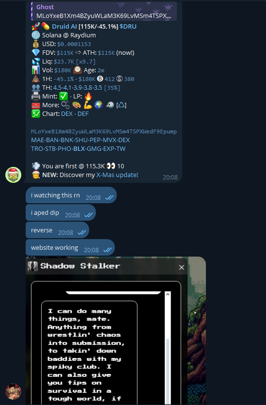 0xCircleCastle's tweet photo. After a few days off @ghostgkali returns with a x100+✅

$DRU 1/1 https://t.co/ogzFIXcao1