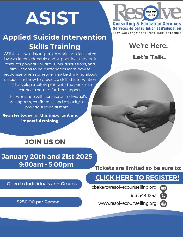 resolvEDmurphy's tweet image. eventbrite.ca/e/asist-applie…