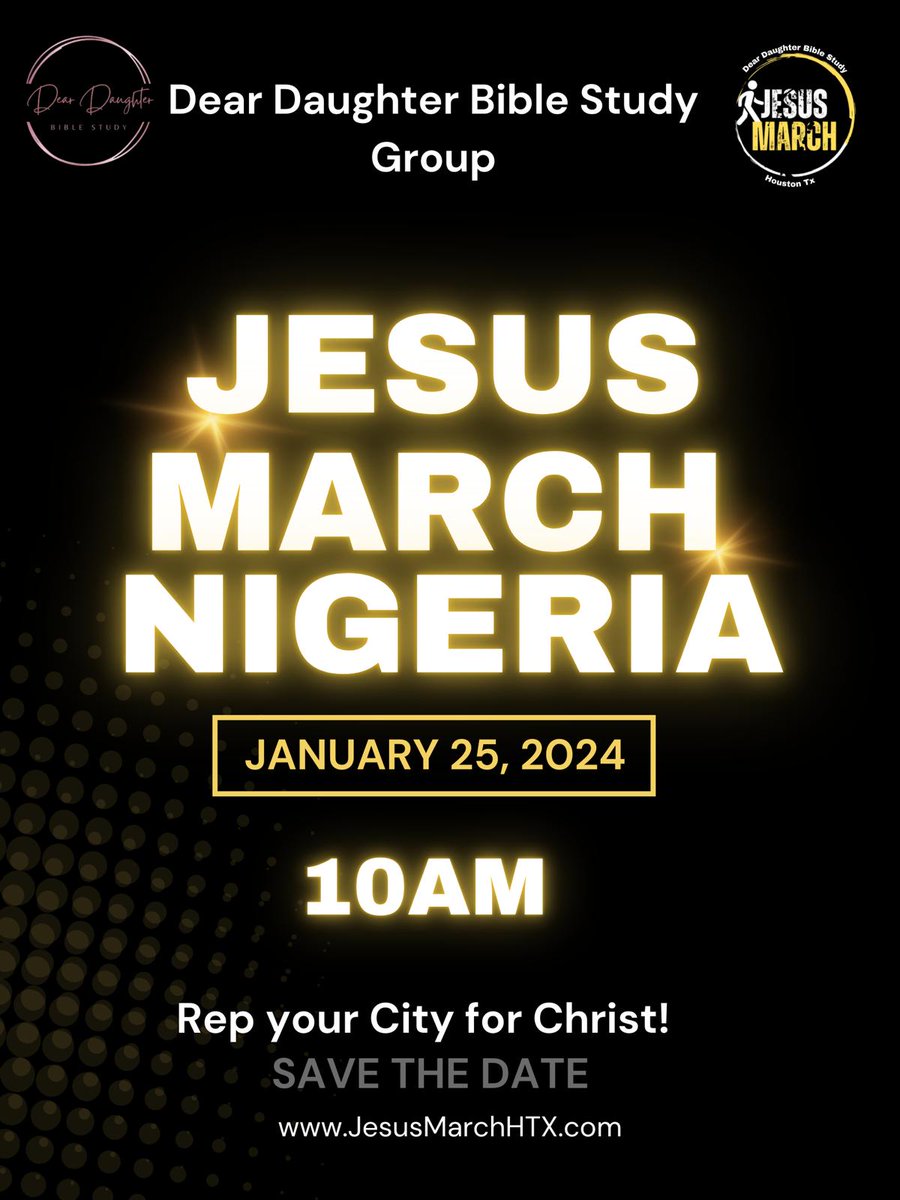 deardaughter_bs's tweet photo. Nigeria 🇳🇬🇳🇬🇳🇬JESUS MARCH will be happening next month.
Have you Registered??? 🚀
https://t.co/lowyVkESUi
#jesusmarch
#MarchWithUs https://t.co/5sJgesrzml