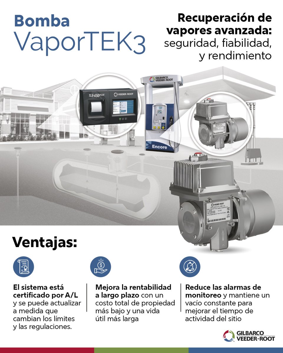 Con Gilbarco Veeder-Root, la recuperación de vapores es más que un requisito normativo, es una ventaja competitiva. Nuestros sistemas garantizan alta fiabilidad y un rendimiento superior en cada estación de servicio. gilbarco.com/la#Eficiencia #Confianza #Innovación