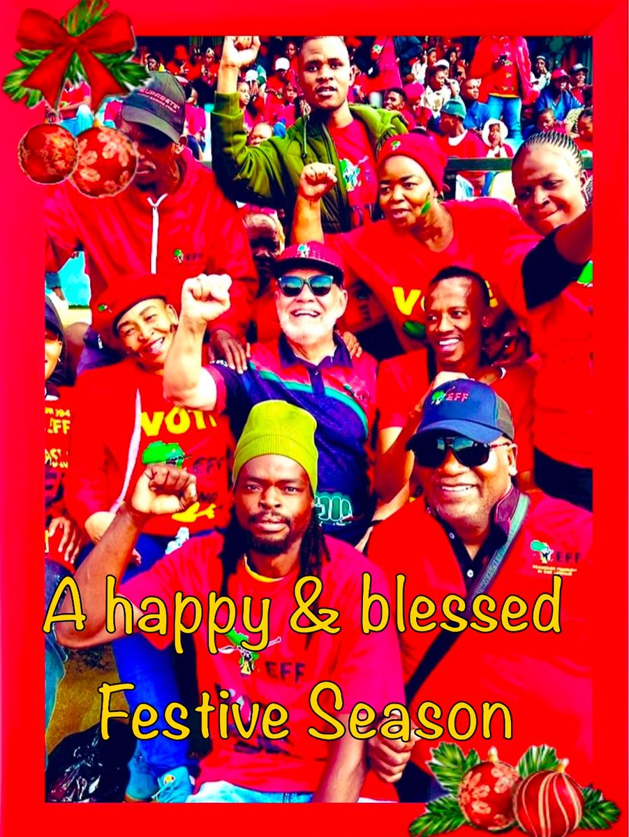niehaus_carl's tweet image. To our fellow @EFFSouthAfrica Fighters, Commissars, and our #CommanderInChief, a happy and blessed Festive Season, from my family and myself. 

We wish all fellow South Africans, and fellow Africans throughout our beloved African continent, peace and justice. May the New Year