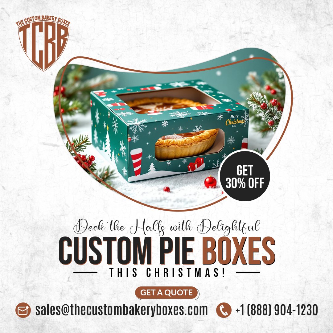 custombakerybox's tweet image. 🎄🥧 𝗗𝗲𝗰𝗸 𝘁𝗵𝗲 𝗛𝗮𝗹𝗹𝘀 𝘄𝗶𝘁𝗵 𝗗𝗲𝗹𝗶𝗴𝗵𝘁𝗳𝘂𝗹 𝗖𝘂𝘀𝘁𝗼𝗺 𝗣𝗶𝗲 𝗕𝗼𝘅𝗲𝘀! 🎁✨
Explore more:  thecustombakeryboxes.com/product/custom…
Email us at: sales@thecustombakeryboxes.com  
Call us at:+1 (888) 904-1230
#ChristmasPies #CustomPieBoxes #HolidayTreats