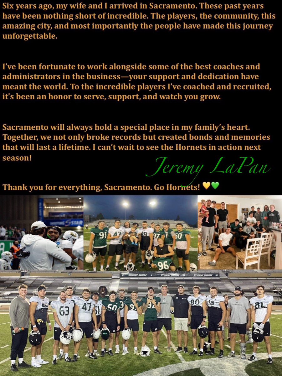 It’s been an honor. Excited for the next chapter (2019-2024) #SacramentoState #GoHornets #BrickSquad