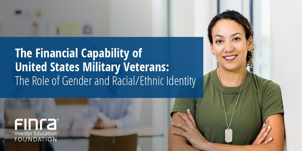 FINRA Foundation (@finrafoundation) on Twitter photo A study by researchers at the <a href="/FINRAFoundation/">FINRA Foundation</a> and <a href="/williamandmary/">William & Mary</a>, examines how the financial capability of veterans differ by gender, race/ethnicity and the intersection of the two.
Check out the report ▶️ bit.ly/45XWzyU A study by researchers at the <a href="/FINRAFoundation/">FINRA Foundation</a> and <a href="/williamandmary/">William & Mary</a>, examines how the financial capability of veterans differ by gender, race/ethnicity and the intersection of the two.
Check out the report ▶️ bit.ly/45XWzyU