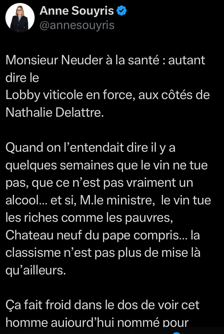 Je ne comprendrai jamais comment ces gens militants de la libre consommation et vente des drogues (crack compris) peuvent se transformer en rigides dames patronnesses dès qu’il s’agit de vin ou de tabac…

Leur libertarianisme serait-il une pudibonderie ?