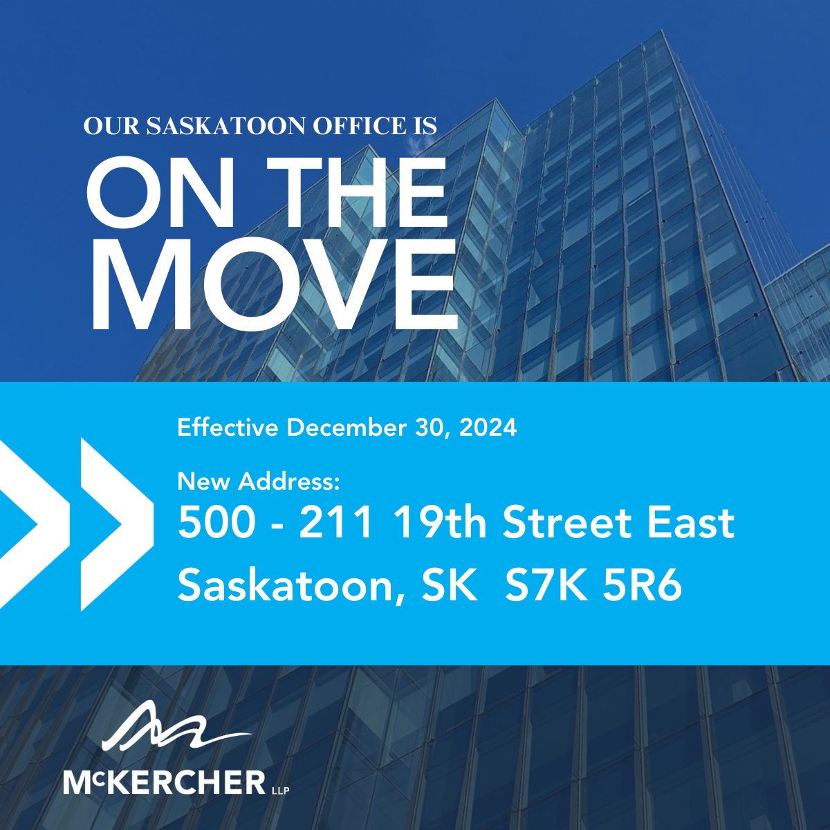 McKercher LLP (@mckercherllp) on Twitter photo Effective December 30th, 2024, <a href="/McKercherLLP/">McKercher LLP</a> Saskatoon will be operating from our new office located at:
500 - 211 19th Street East, Saskatoon, SK S7K 5R6
Visits by appointment only for the time being. Learn more: mckercher.ca/en/yxemove2025
#McKercherLLP Effective December 30th, 2024, <a href="/McKercherLLP/">McKercher LLP</a> Saskatoon will be operating from our new office located at:
500 - 211 19th Street East, Saskatoon, SK S7K 5R6
Visits by appointment only for the time being. Learn more: mckercher.ca/en/yxemove2025
#McKercherLLP