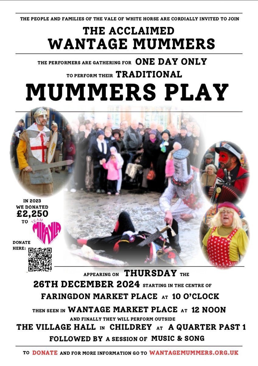 Wantage Mummers Play on #BoxingDay! #Faringdon #Wantage #Childrey <a href="/wantageherald/">Wantage Herald</a> <a href="/WantageTCM/">LoveWantage</a> <a href="/WantageDotCom/">Wantage</a>