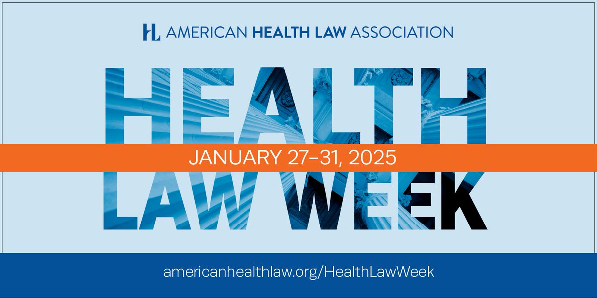 ajmarkenson's tweet photo. Join me for AHLA's Health Law Week, January 27-31, 2025.

I'm excited about this week of free professional development and networking opportunities. The schedule includes career insights, diversity discussions, practice group networking, and crucial sessions on accessibility… https://t.co/jmWTkbt2CN