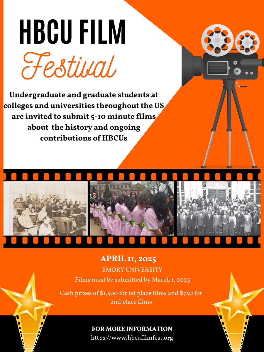 Encourage students to participate in <a href="/EmoryUniversity/">Emory University</a>'s HBCU Film Festival w/ a 5-10 minute film about some aspect of HBCUs.  The film might provide an overview of an institution's history or chronicle your family's connection to a particular institution. hbcufilmfest.org