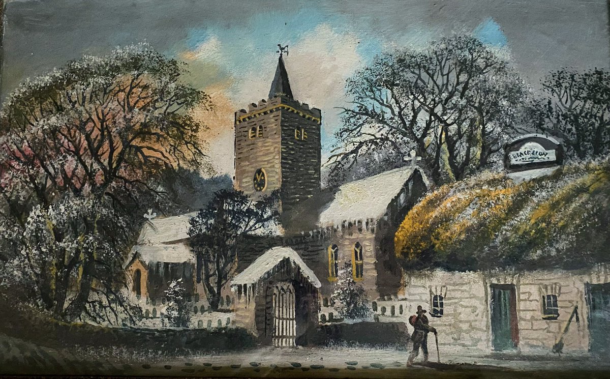 Nadolig Llawen o Lanbadarn Fawr Happy Christmas 🎄🥂

Llun arall o Eglwys Llanbadarn a’r Llew Du yn yr eira tua 1880au gan Alfred Worthington 👨‍🎨✨