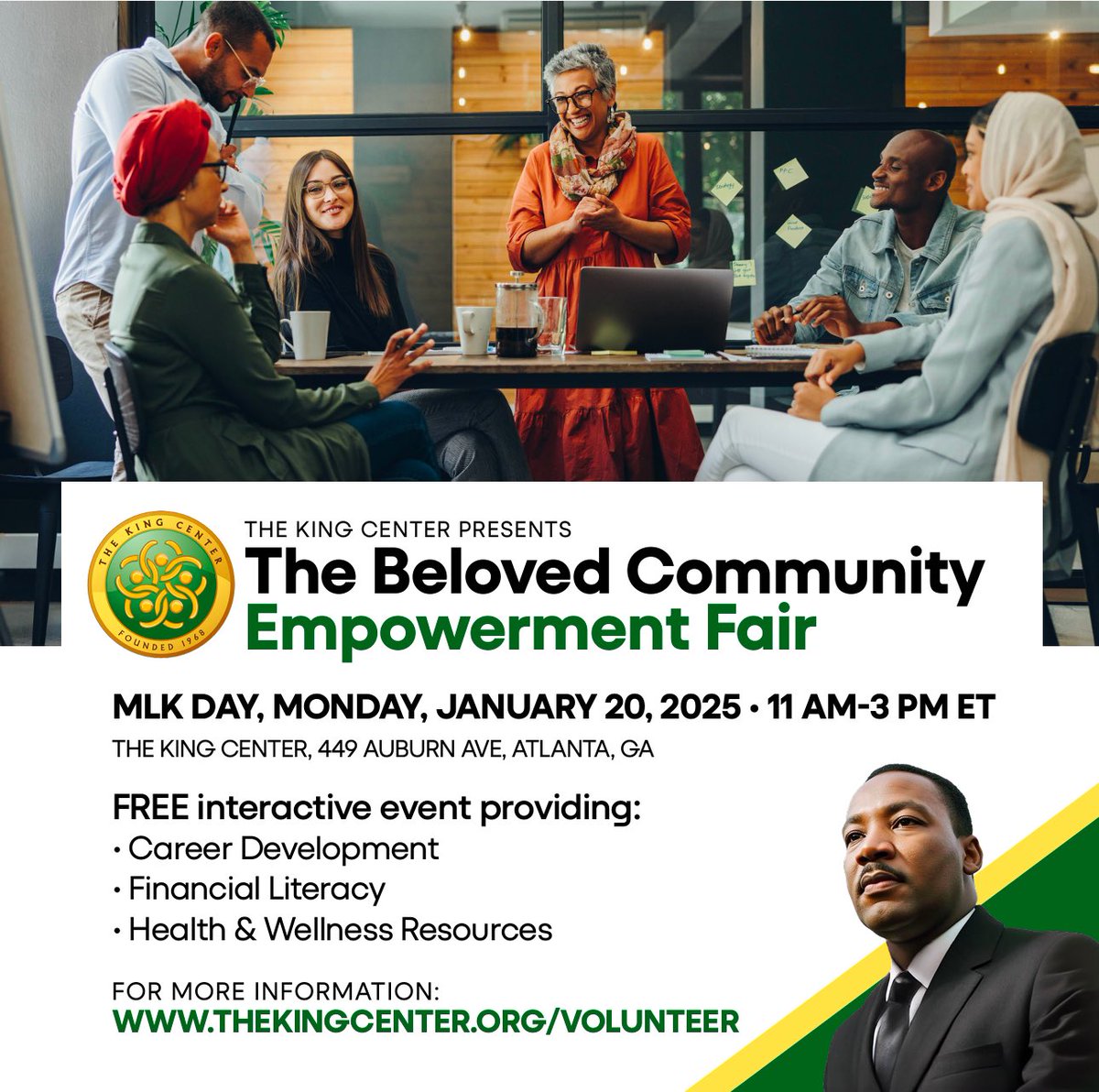 BerniceKing's tweet photo. Register for in-person (#Atlanta) and virtual #MLKDay #KingHoliday events: https://t.co/Ibe29qJTU2
#MLKNow #TodayWithMLK #MLK #CorettaScottKing https://t.co/Hzyf3OZuEe