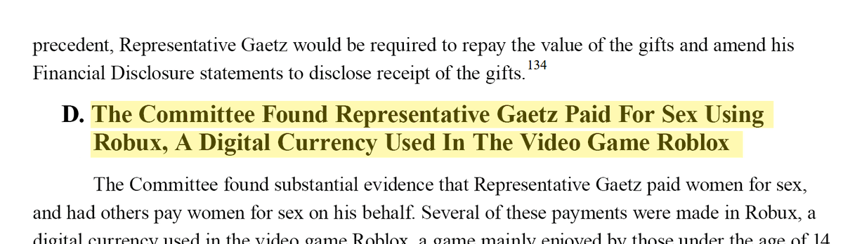 This Gaetz report is insane.