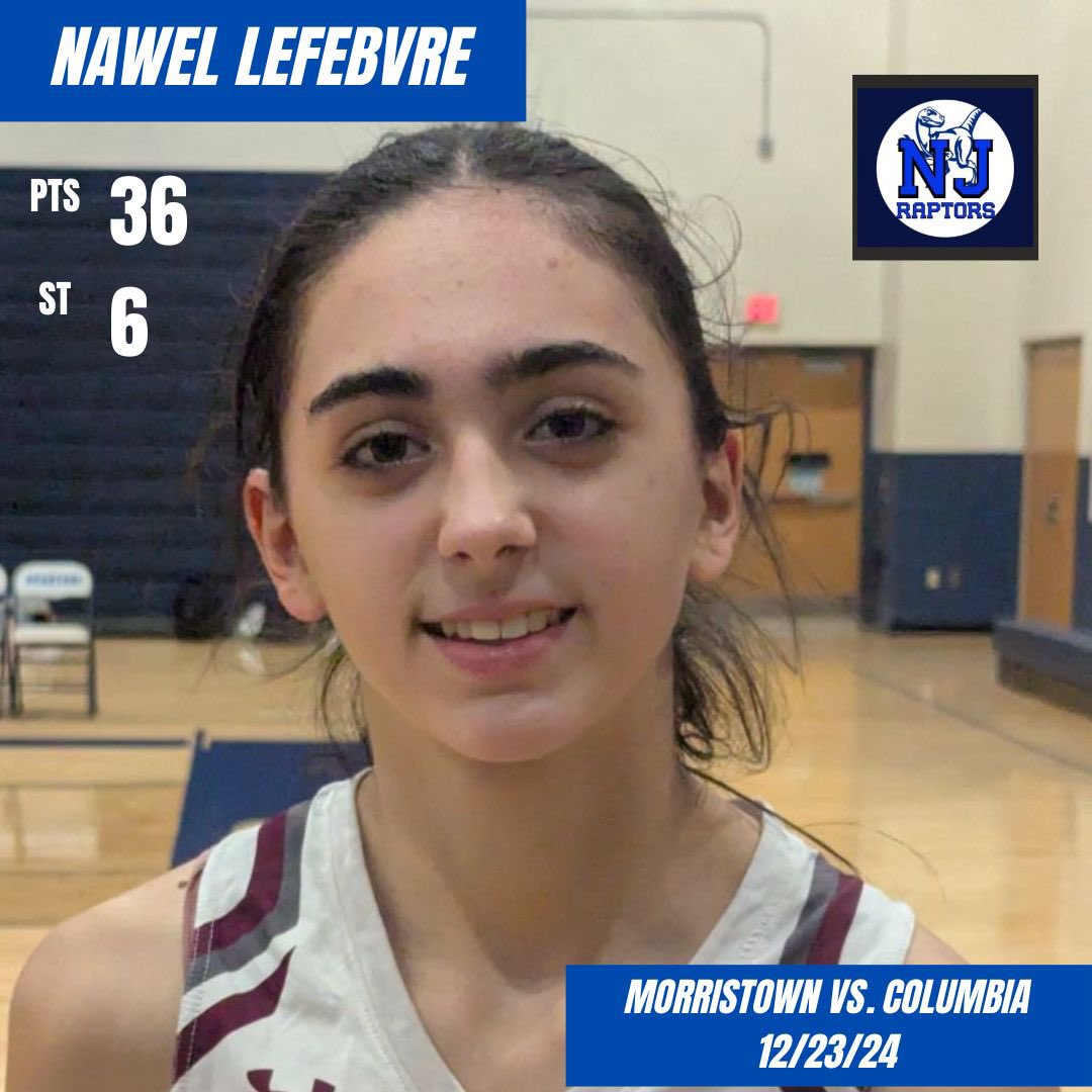 Phenomenal job by freshman Nawel Lefebvre (Morristown) who dropped 36 points today against Columbia HS.