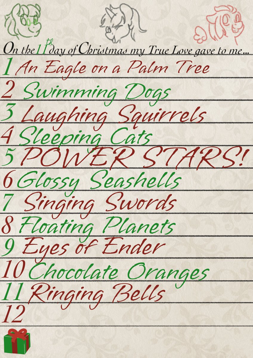 NitroxusNigel's tweet photo. Its Day 11, and I can't hear over the...you know.

#12DaysofChristmas #Christmas2024 #mlpart https://t.co/jGeDDYZq5q