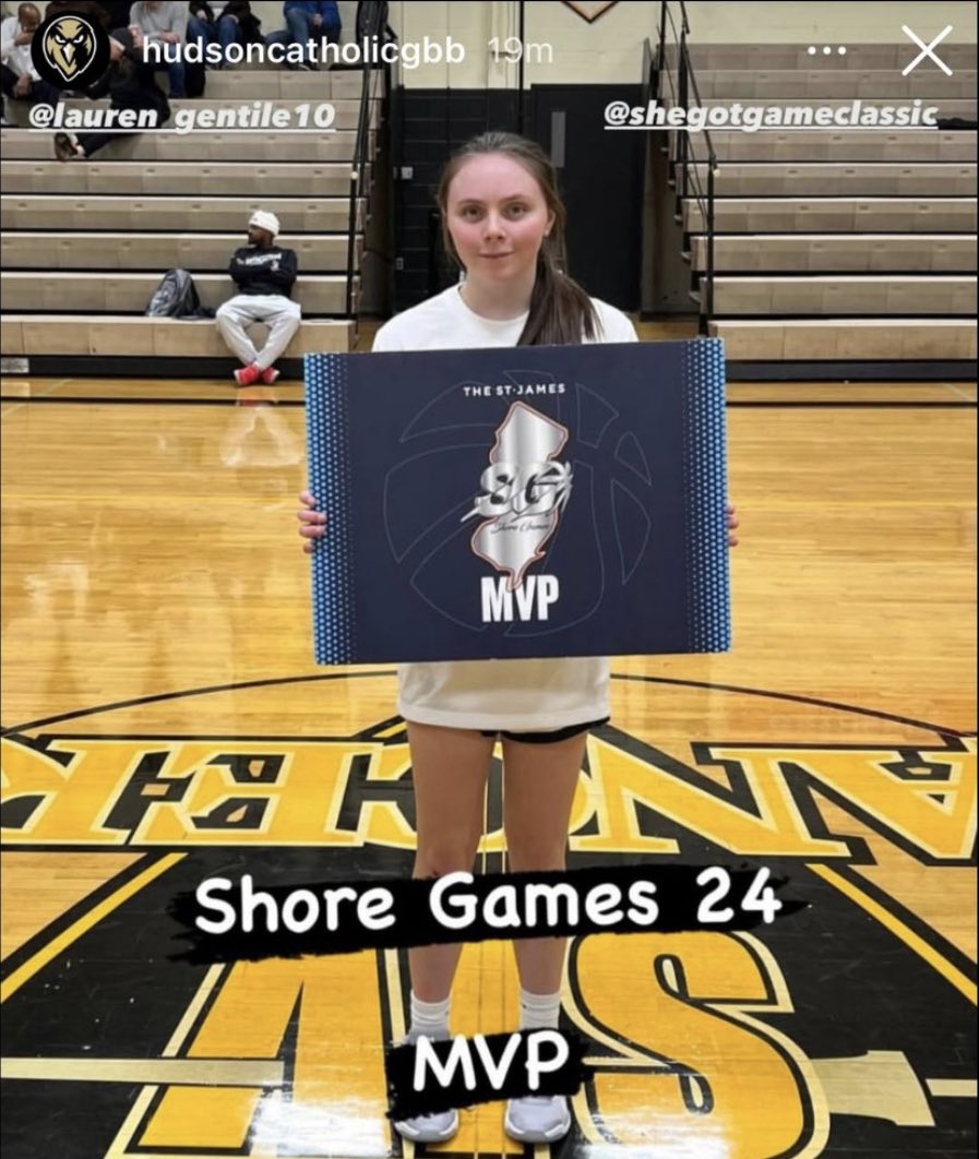 NJ Raptors Basketball (@raptors_nj) on Twitter photo Congratulations to Lauren Gentile for being named Shore Games MVP as Hudson Catholic defeated Life Center 66-37. <a href="/LaurenGentile17/">Lauren Gentile</a> <a href="/SheGotGame7/">She Got Game Classic</a> Congratulations to Lauren Gentile for being named Shore Games MVP as Hudson Catholic defeated Life Center 66-37. <a href="/LaurenGentile17/">Lauren Gentile</a> <a href="/SheGotGame7/">She Got Game Classic</a>