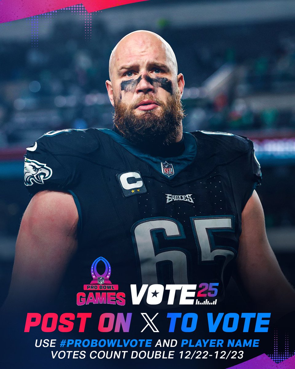 Today is the final day to vote and votes count double! 

Post #ProBowlVote and a player’s name to cast your ballot. Posts &amp; reposts = 2 votes 🗳️