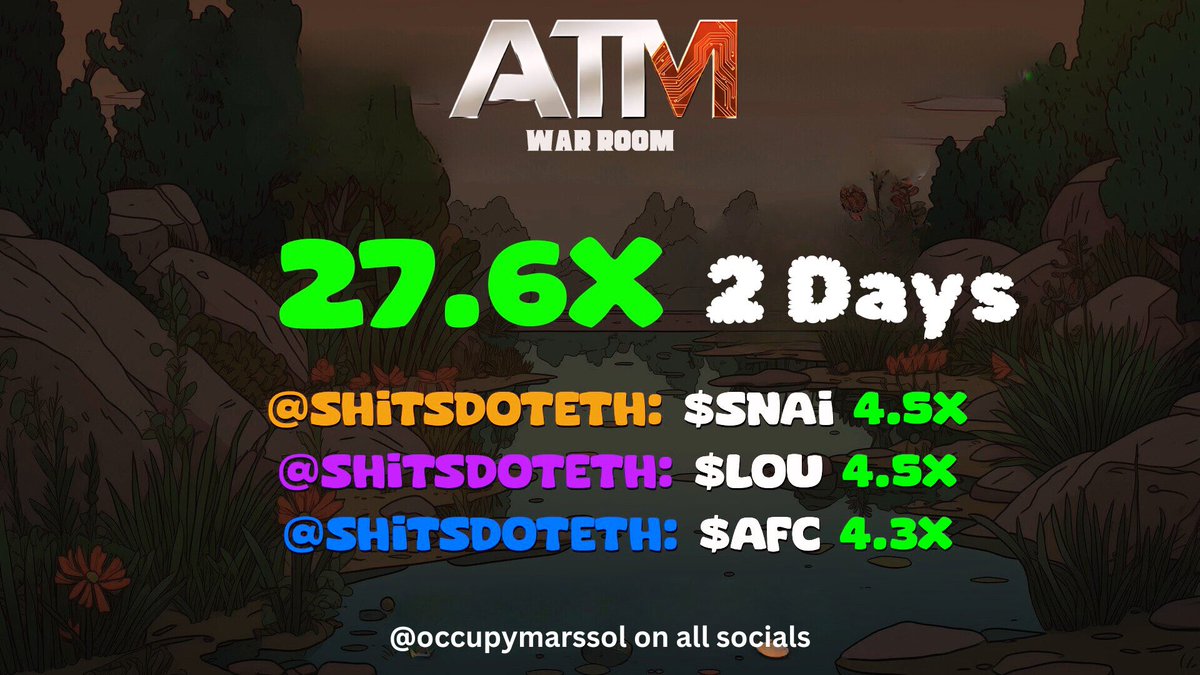 Join us in the ATM War Room where we drop buys from the ATM detection for users to have early access to the tech before the platform launch!

@OccupyMarsSOL