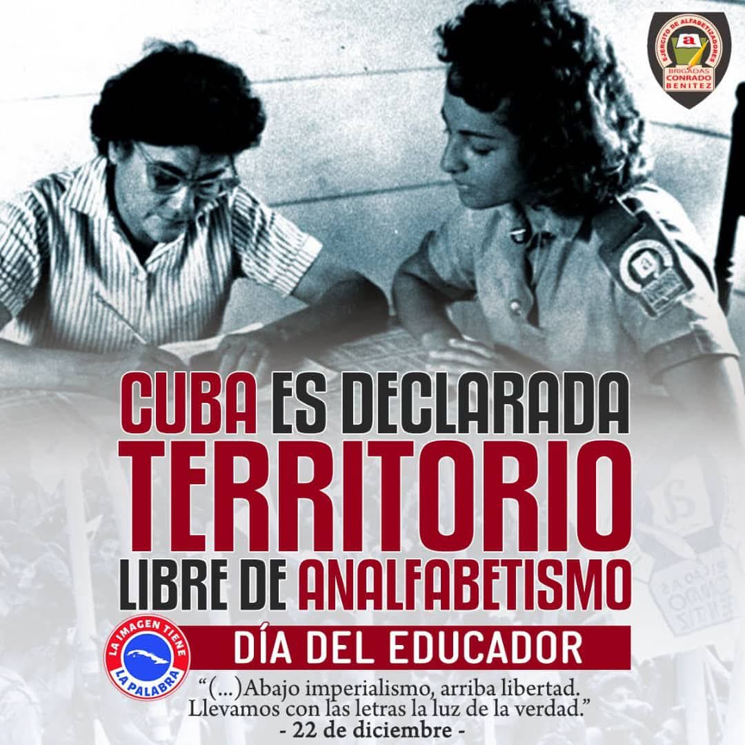 🇨🇺| Antes de 1959, en #PinardelRío el 30% de la  población era analfabeta y en las zonas rurales, el 38%.  

Gracias a la Revolución se redujo a cero, somos un pueblo culto y digno.

#ConLaFuerzaDeLaUnidad 
#CubaEduca

✍🏻 José Luis Granda Morejón
<a href="/DiazCanelB/">Miguel Díaz-Canel Bermúdez</a> <a href="/DrRobertoMOjeda/">Dr. Roberto Morales Ojeda</a>