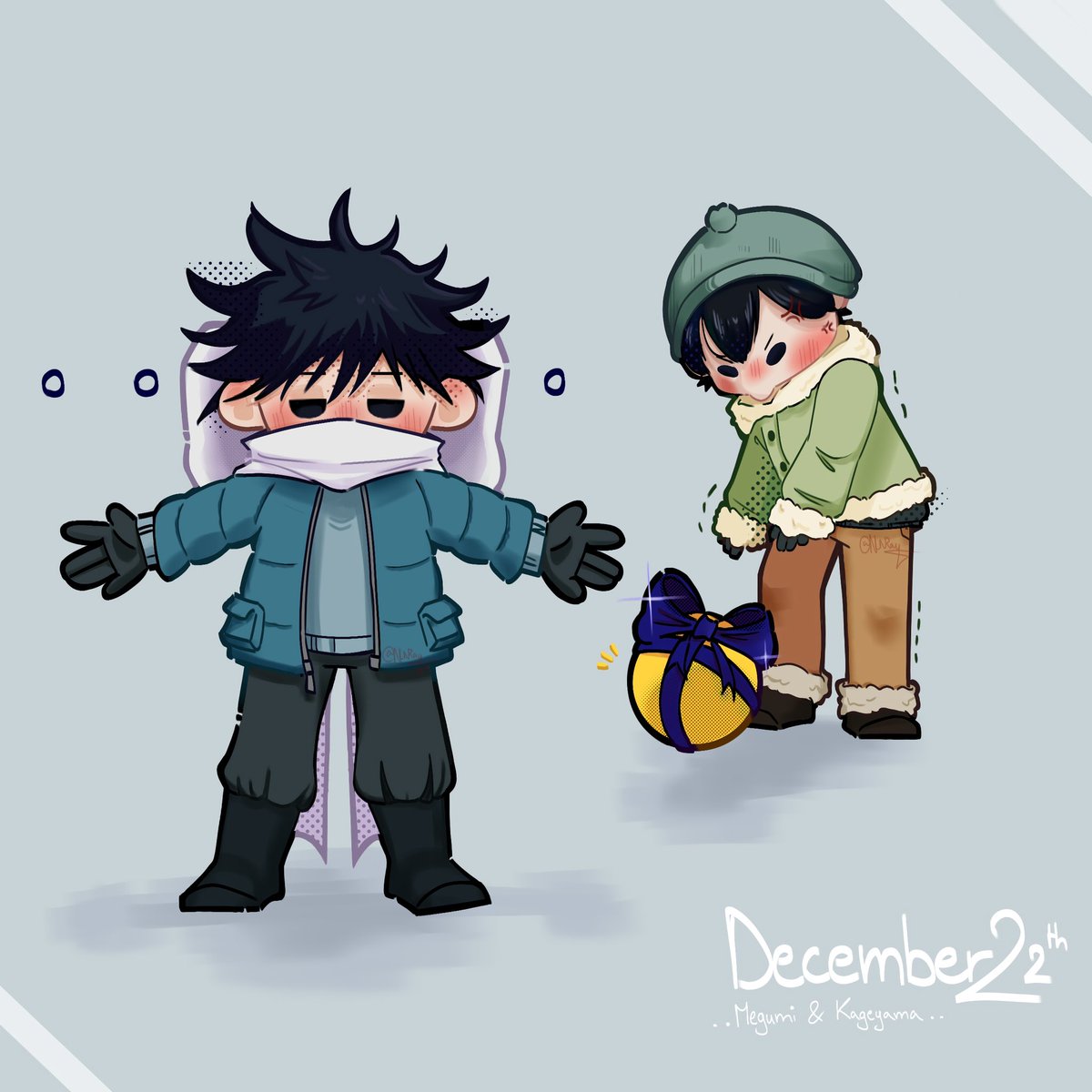 NtNRayson_'s tweet photo. (RTs are appreciated <3) 
#megumifushiguro #kageyamatobio 

They’re just little tiny mini smol babies 🥺💙 https://t.co/qxgLNgwMGe