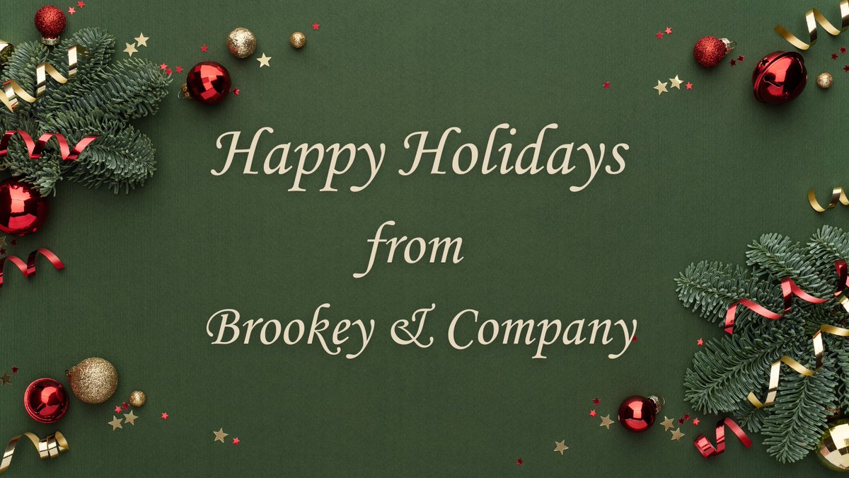 BrookeyCompany's tweet photo. Season's Greetings and warm wishes for a prosperous New Year from the team at Brookey &amp; Company. https://t.co/LqI8o0K3TM