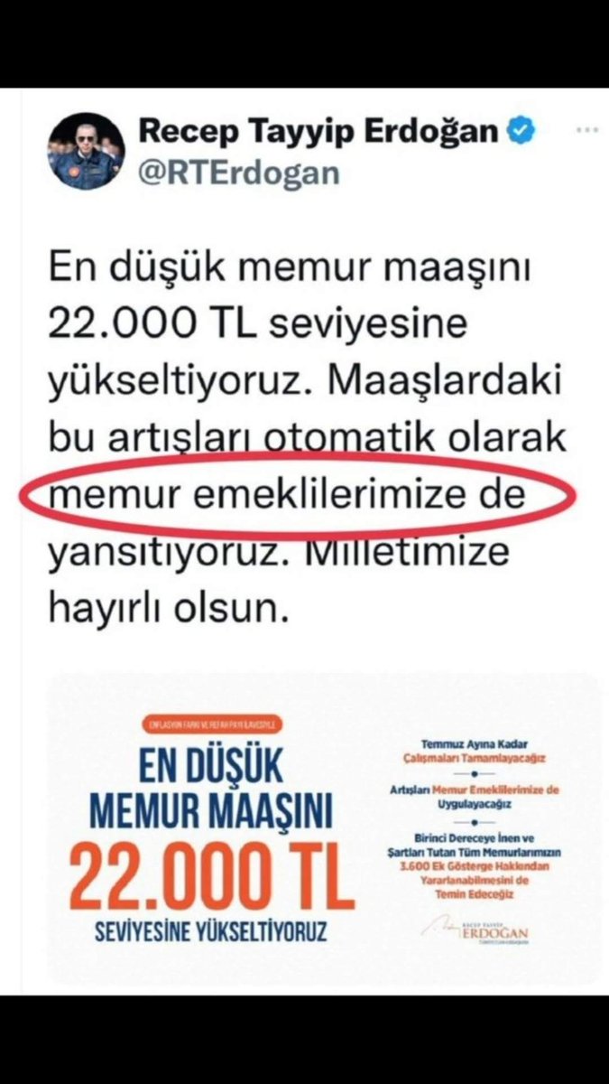 Rasim63105255's tweet photo. @cenginyurt52 18aydır Cumhurbaşkanı vaadine rağmen seyyanen emekli memurlara verilmedi 11MAYIS2023 vaadini Cumhurbaşkanına hatırlatacak kimse yokmu
#MemurEmeklisineAdalet
#EmekliMemur
@RTErdogan 
@tcbestepe 
@Akparti 
@MhpTbmmGrubu 
@MHP_Bilgi 
@fahrettinaltun 
@hasandogan 
@_fatihsahin https://t.co/Tg7eGhm8j6