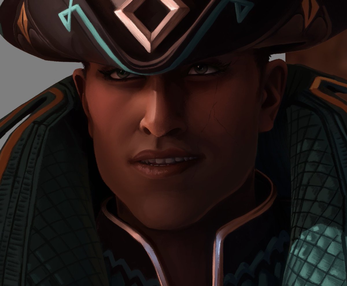 i gave him winged eyeliner. lol.