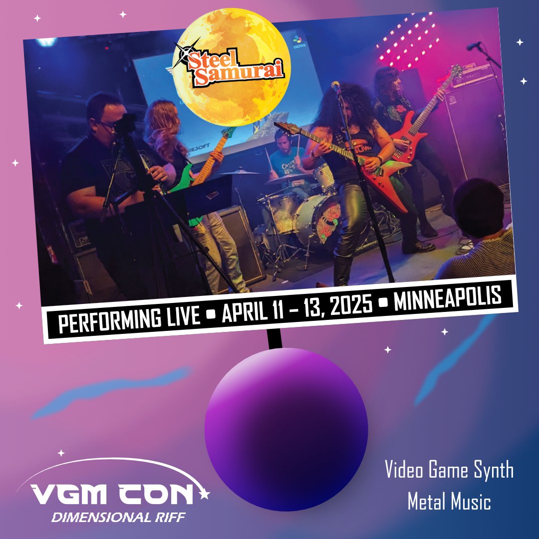 VGM CON (@vgmcon) on Twitter photo 👀It seems like another entity is transiting the Dimensional Riff👀, our scanners📡 are showing a drive signature match📊 for <a href="/SteelSamuraivgm/">Steel Samurai</a>, so all hands please brace for an atomic collision💥 of mashup-driven powerhouse synth-metal of the deepest-cut video game music🎮🎶🤘🧑🎤 👀It seems like another entity is transiting the Dimensional Riff👀, our scanners📡 are showing a drive signature match📊 for <a href="/SteelSamuraivgm/">Steel Samurai</a>, so all hands please brace for an atomic collision💥 of mashup-driven powerhouse synth-metal of the deepest-cut video game music🎮🎶🤘🧑🎤